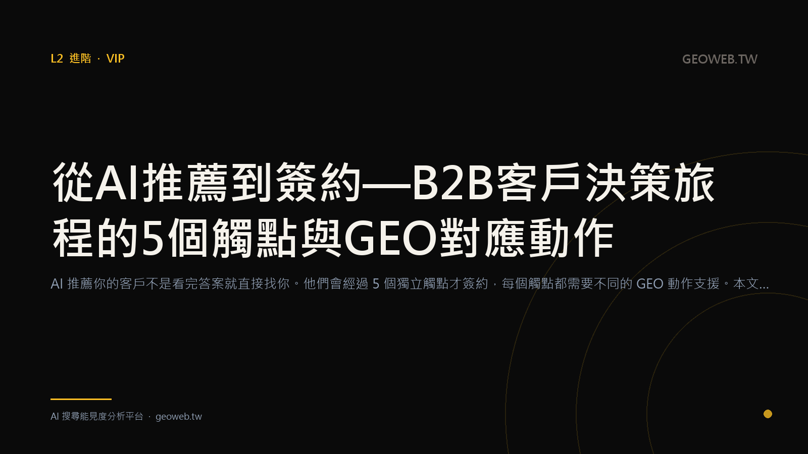From AI Recommendation to Signed Contract — 5 Touchpoints in the B2B Decision Journey and the GEO Moves Behind Each