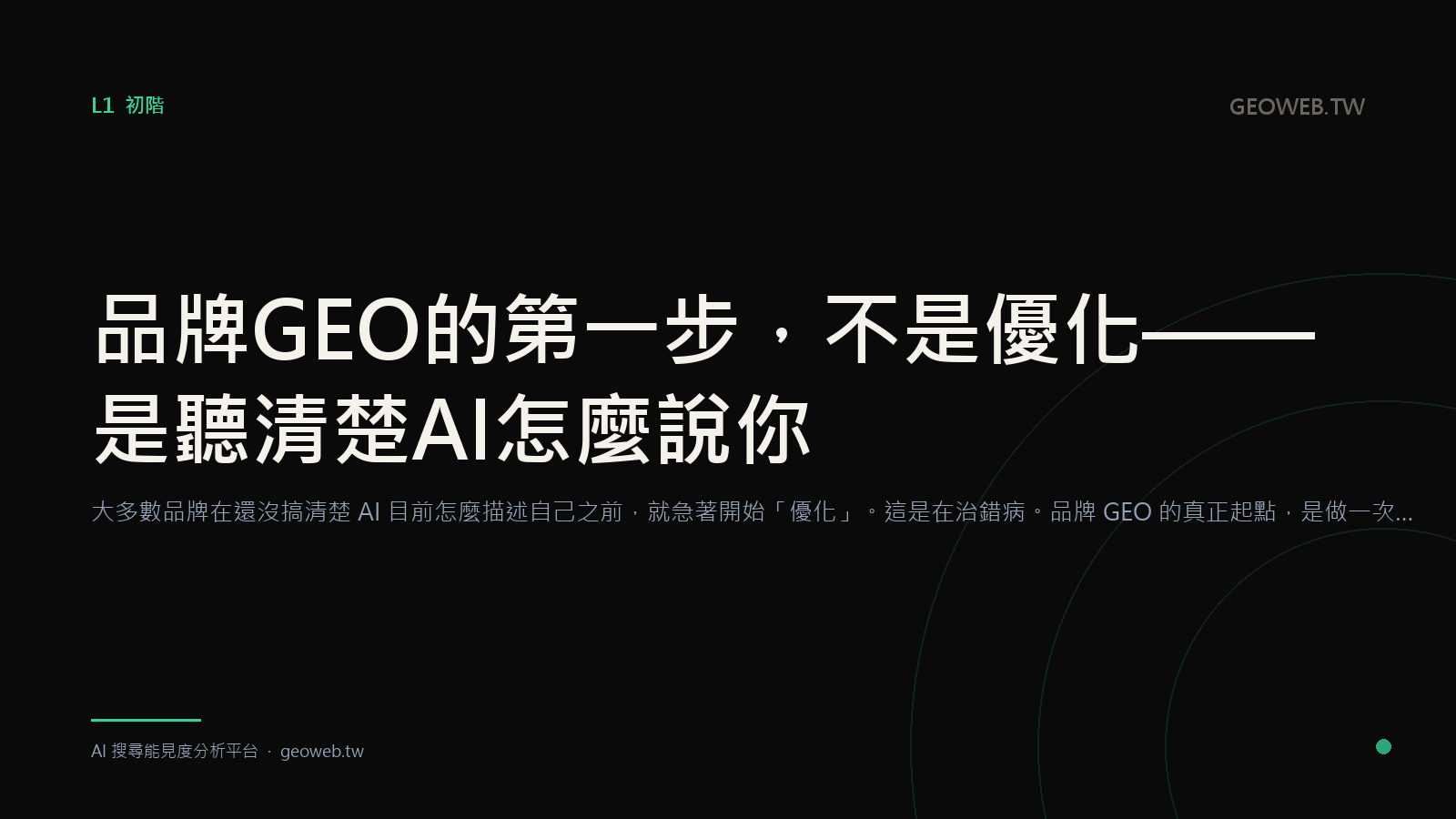 The First Step in Brand GEO Isn't Optimization—It's Hearing Clearly How AI Describes You
